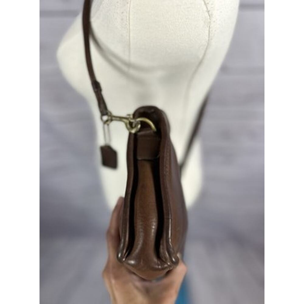 Vintage Coach Brown Leather Double Strap Crossbody Bag 387-5221 - Picture 3 of 11